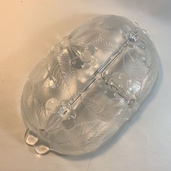 Cherry Patch Clear Glass 3 Divided Serving Tray - Picture 6 of 8